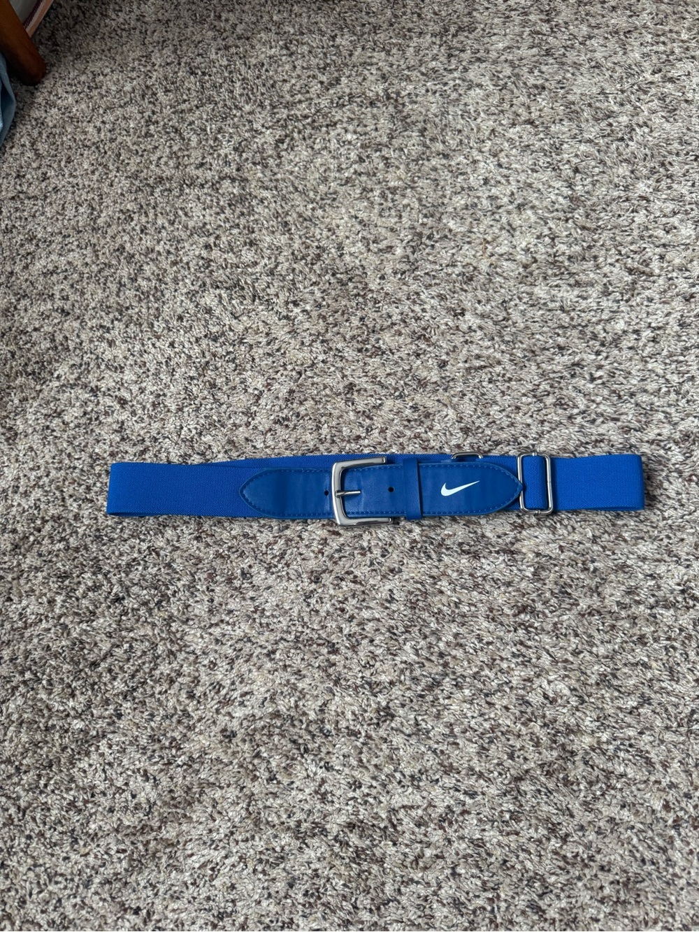 Nike Royal Blue Webbing Belt with Silver Buckle